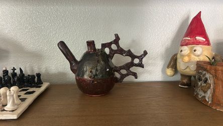Handmade ceramic teapot Industrial Theme.