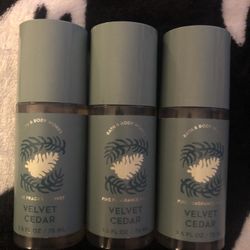 Bath & Body Works Velvet Cedar 3 Pack Mini mist 