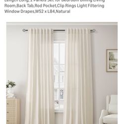 White Curtains 2 Sets 
