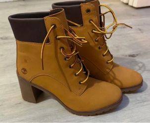 Timberland Women's Allington Mid Boot  tan and yellow