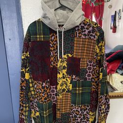 Men’s Multi Color Animal Print Black Green Yellow Gray Hoodie