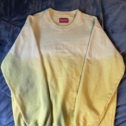 Supreme Dipped Crewneck Yellow