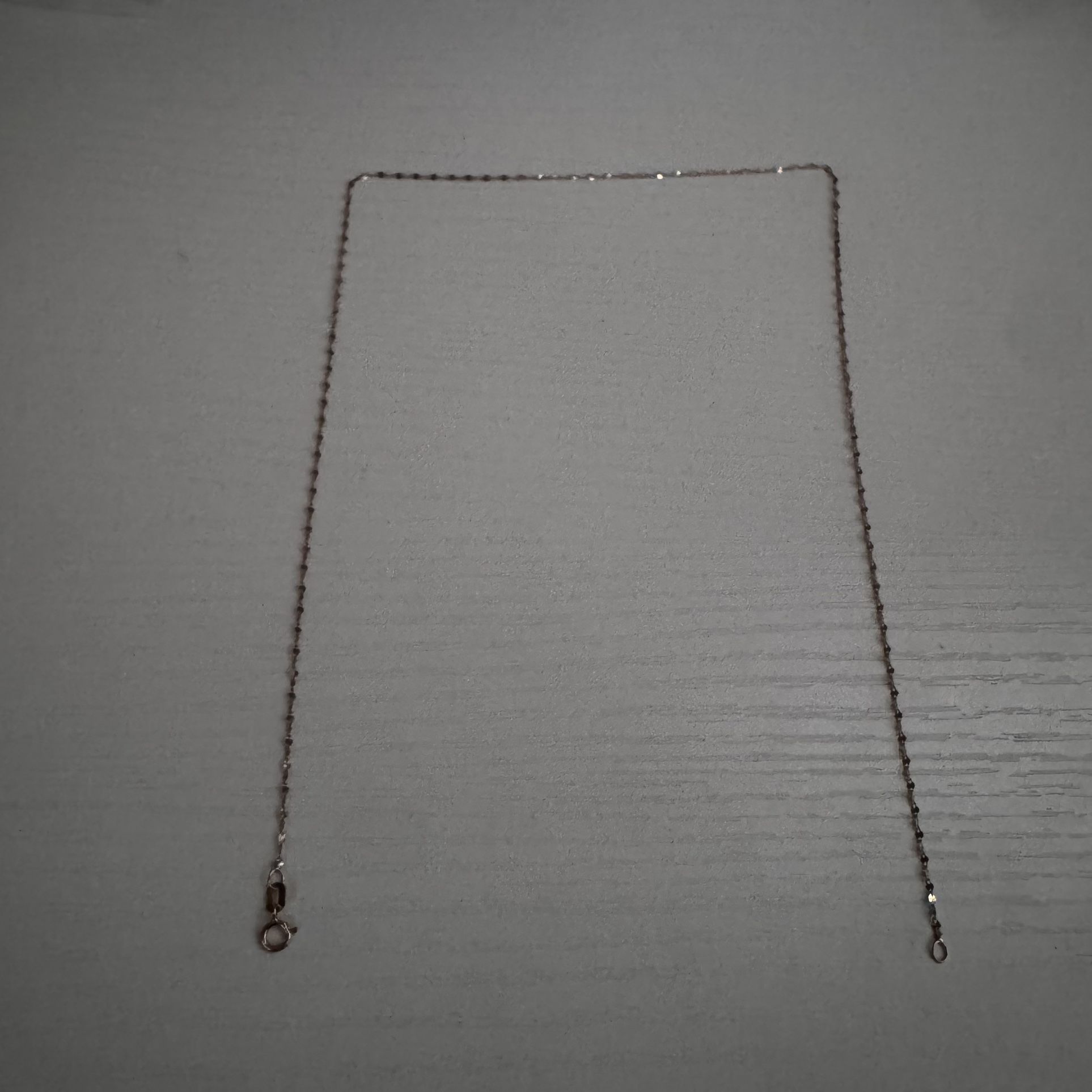 Real 10K Gold Mirror-Cut Chain – 16” 1mm Fine Rope Necklace