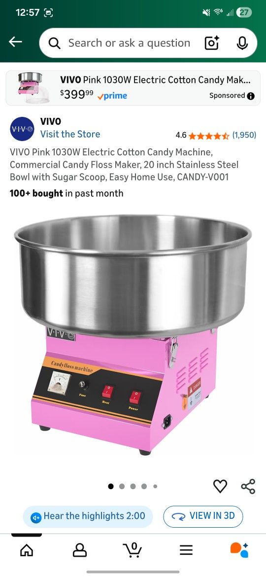 VIVI Cotton Candy Machine