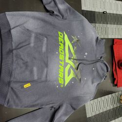 Deadstars green and grey  hoodie 