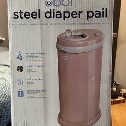 Unbbi  Steel Diaper Pail (pink)