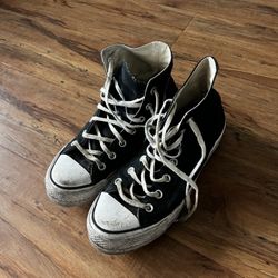 High Top Platform Black Converse 