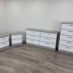 New Dresser , Chest And 2 Nightstands - Nueva Cómoda, Gavetero Y 2 Mesitas De Noche 