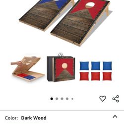 Portable Cornhole Board Set with Bean Bags