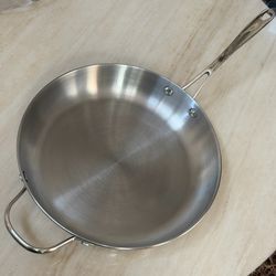 Martha Stewart Collection 12” Stainless Fry Pan Skillet Macy’s Exclusive Heavy