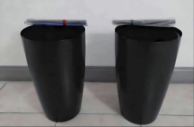 *** NEW LOW PRICE *** PAIR of 22" Black Self Watering Planters (2 for $60) @ Lasting Creations