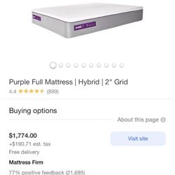 Purple Hybrid 2 Mattress 