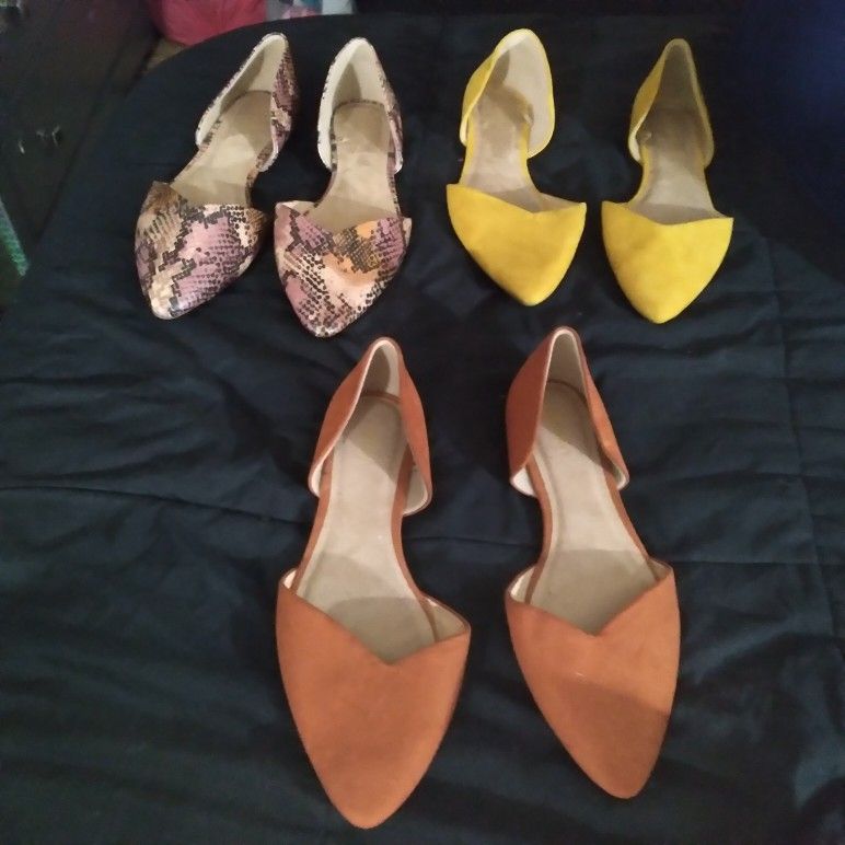 3 Nice Pair Of Womans Size 8 OLD NAVY Dress Sandals. All Same Style Just Different Colors