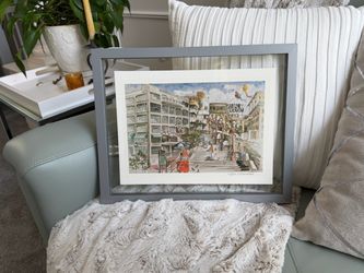Framed Pike Place Public Market Print signed 97/100 clementson