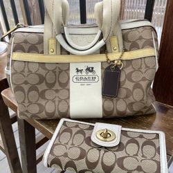 Coach Satchel With Wallet