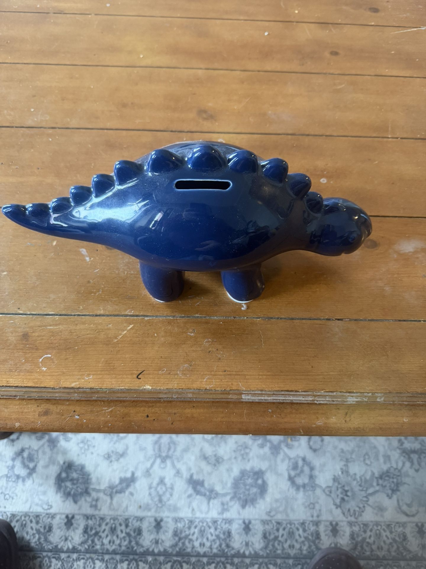 Boys Blue Ceramic Dinosaur Piggy Bank