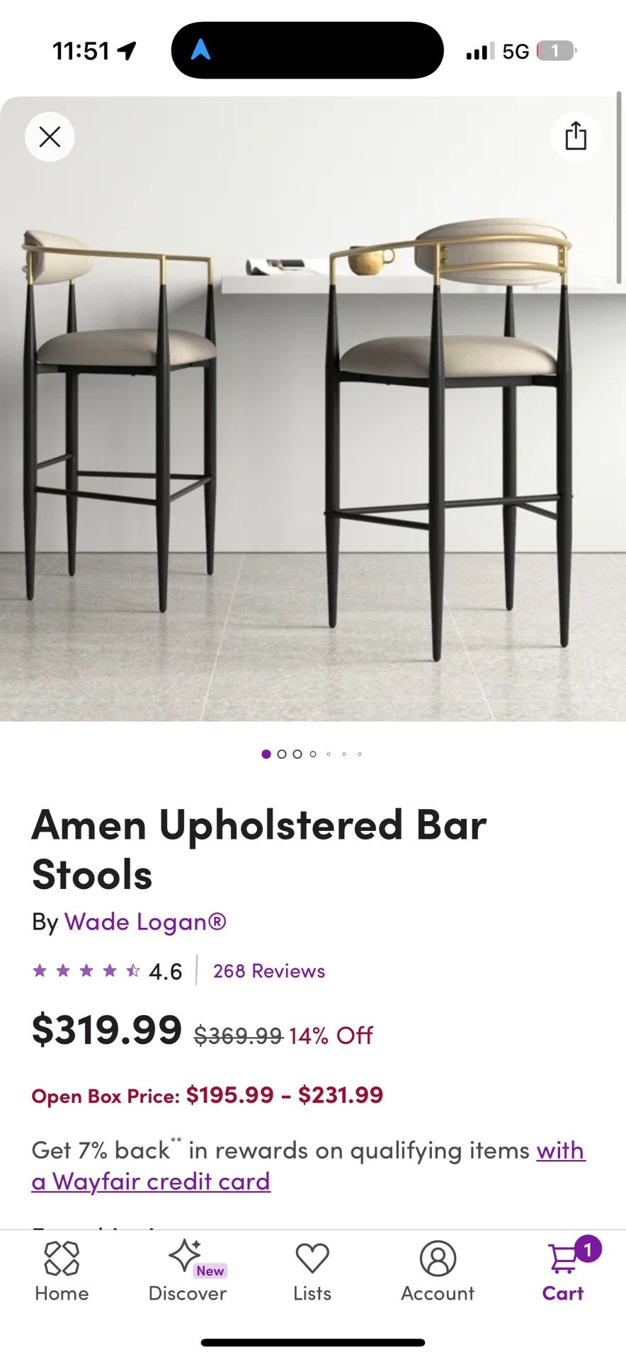 Never Opened Bar Stools Upholstered Beige - MUST GO ASAP BEST OFFER