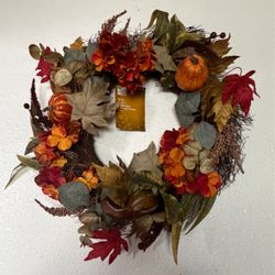 Home 22-Inch Pumpkin Fall Wreath