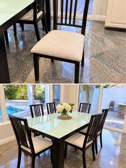 Dining table and chairs