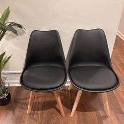 Black Modern Chairs- memory foam seats