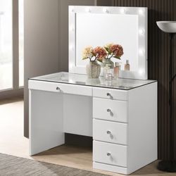Vanity White With LED Light