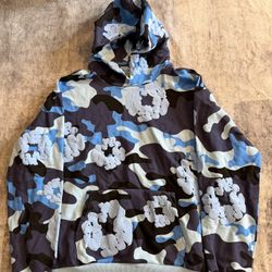 Blue Denim Tear Hoodie