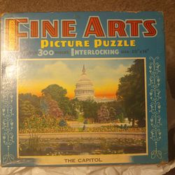 U.S.  CAPITAL  VINTAGE 1948  FINE ARTS  300  PIECE   PICTURE  PUZZLE 