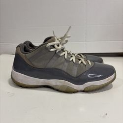 Nike Air Jordan 11 Retro Low in the "Cool Grey" colorway.