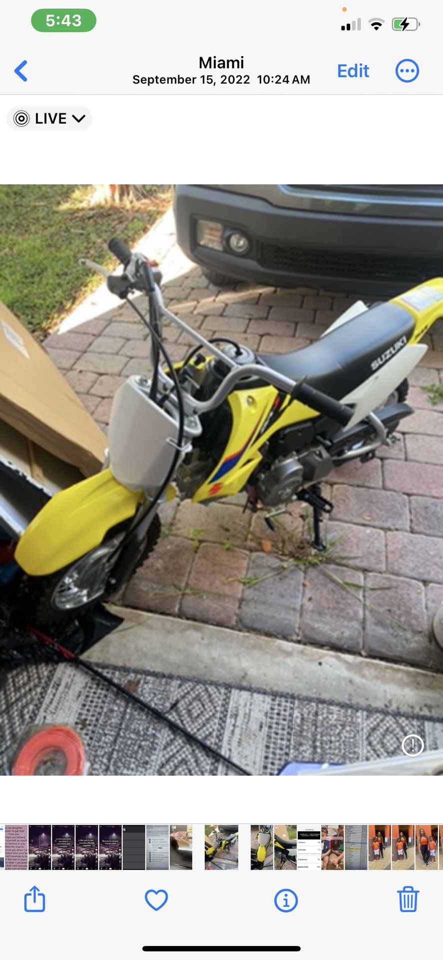 Kids Suzuki Dirt Bike
