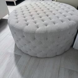 Button Tufted Ottoman Excellent Condition!