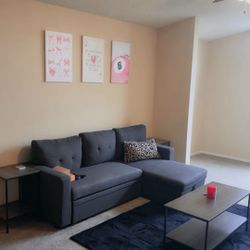 VanAcc Slepper Sofa Grey 2 in 1 pull out couch