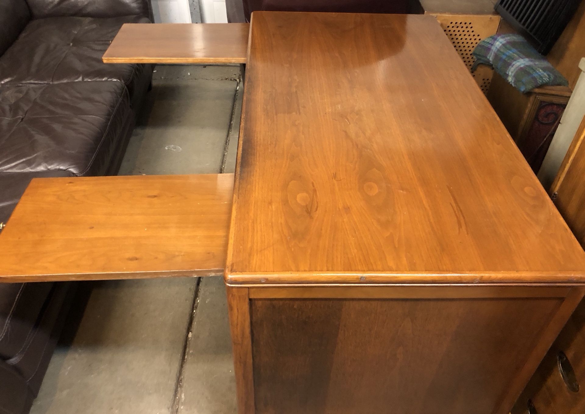 Large Vintage Wood Desk by Chicago Desk Company