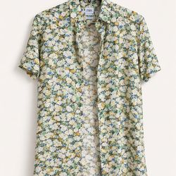 ZARA Floral Button-Up Shirt (Men’s Medium) – Clean Summer Fit 🌿
