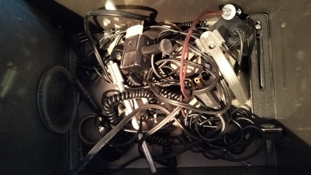 Box Full Of Older Camera Equipment