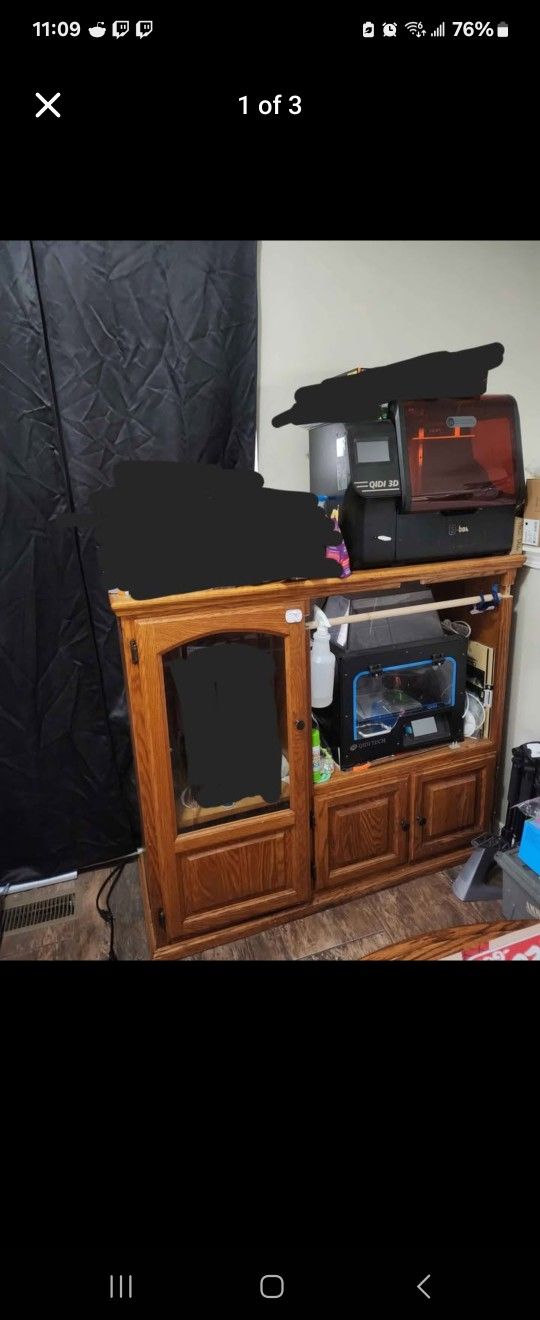 2 3d Printers, Resin and FDM
