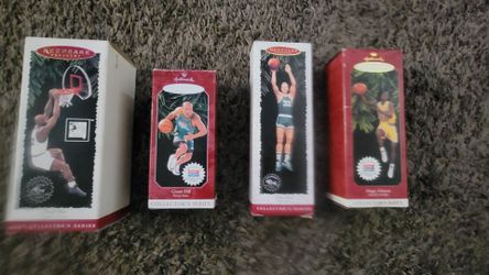 Basketball players Hallmark ornaments