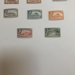 Gibraltar Stamp Group Of 8 All Different Mint Hinged 