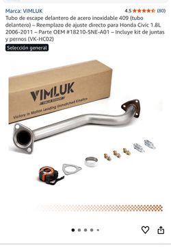 Front Exhaust Pipe for Honda Civic 1.8L 2006-2011 – VIMLUK Stainless Steel – New