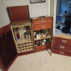 Vintage Steamer Trunk Bar