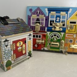 Melissa & Doug Kids Wooden Lock & Latch Activity Toy Set 