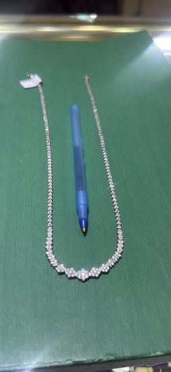 Diamond Chain 7.50 Carats 10kt White Gold 