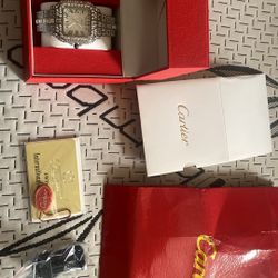 Moissanite Cartier Watch 💥Passes Diamond Tester 
