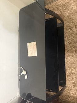 Black Glass Top TV Stand