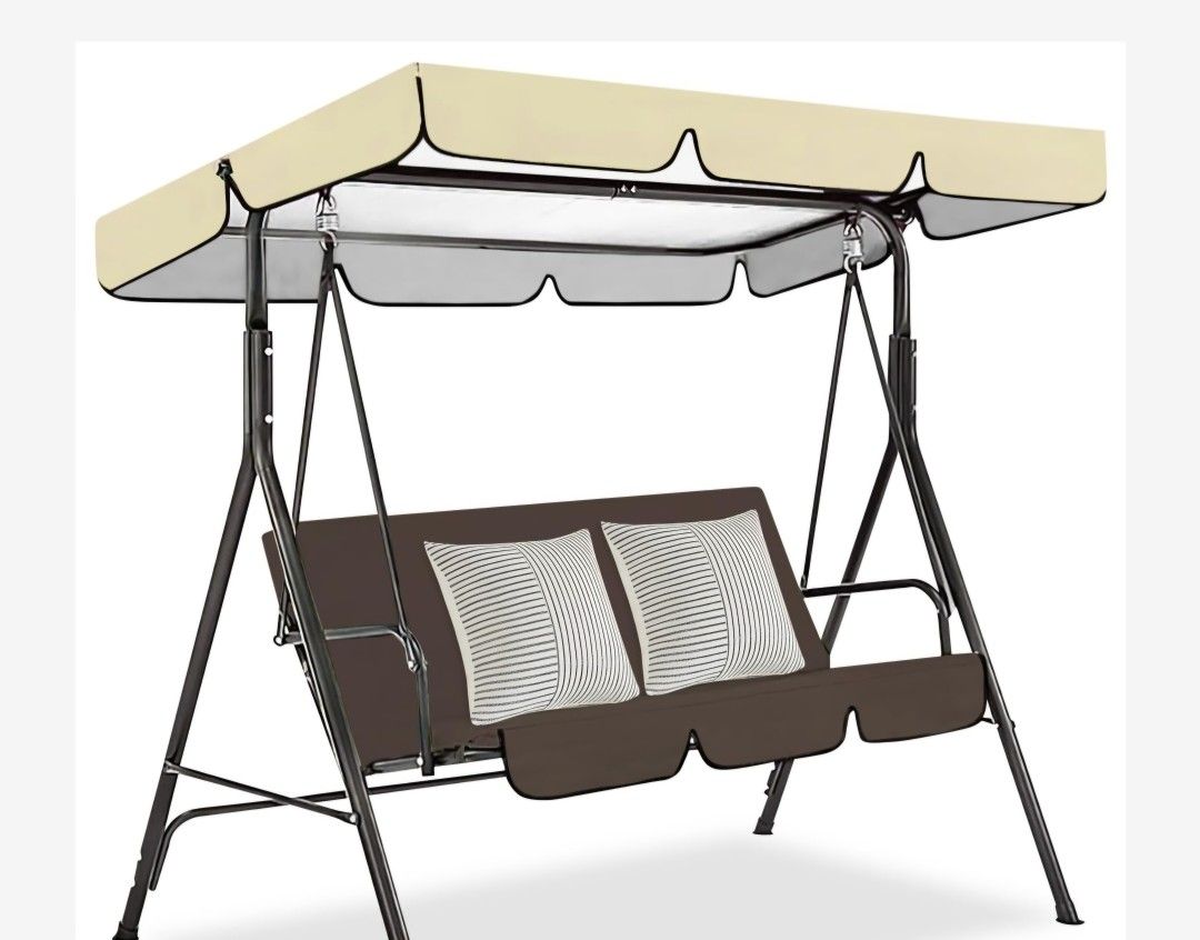 Patio Swing Canopy For 3-Seat Swings