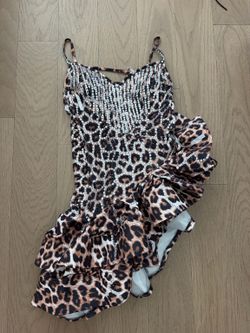 NWT Mew Mews Leopard Print Rhinestone Maxi Dress – Size Small