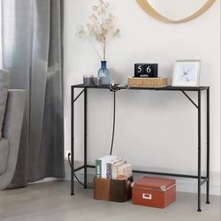 ETELI Entryway Table with Power Outlets & USB Ports Console Table with Charging Station 41" Long.