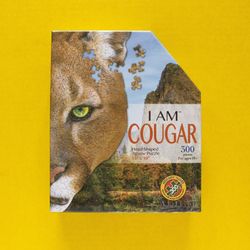 300 piece "I am Cougar" Head-shaped Jigsaw puzzle by Madd Capp Puzzles
