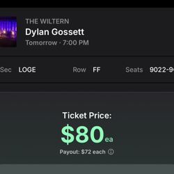 Dylan Gossett Tickets