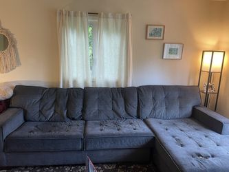 Large Grey Sectional Couch