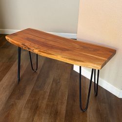 Mid-Century Style Modern Wood Bench